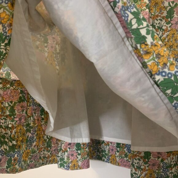 COPY - J Crew Liberty Fabric Midi Skirt Button Up Floral Walk Print Size 14 - Picture 8 of 16